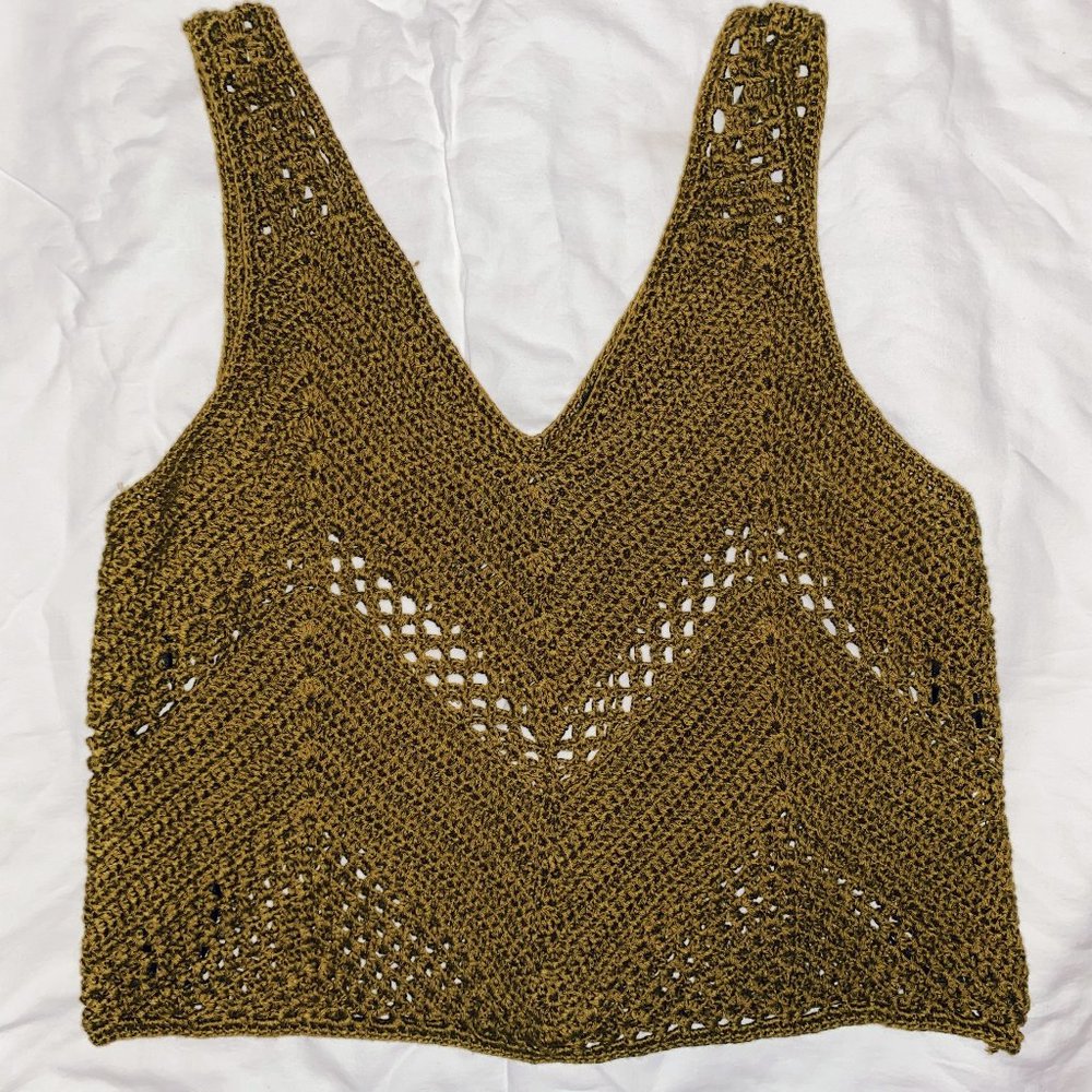 Knitted Olive Green Top